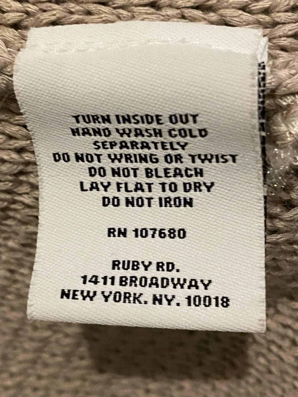 Ruby Rd. Taupe Knit Ruffle-Trim Open Cardigan - Picture 6 of 7